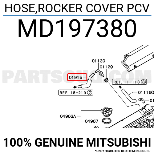 Патрубок ОЖ MITSUBISHI OE