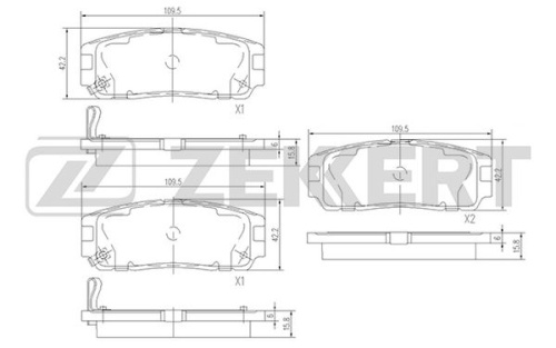 Колодки торм OPEL FRONTERA A зад ZEKKERT GDB1187