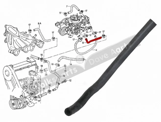 Патрубок ОЖ VAG HP 1114302500