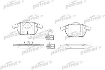 Колодки торм VAG пер PATRON GDB1049=239002 (круглая фишка датчика)