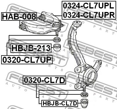 Опора шаровая HONDA ACCORD 03-08 нижн CTR