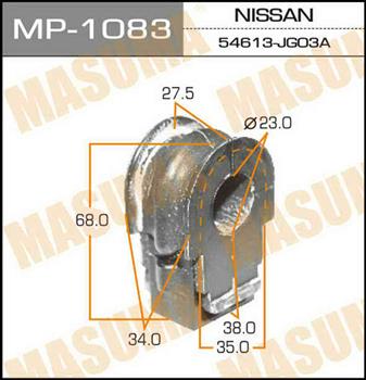 Втулка стаб NISSAN QASHQAI/JUKE 4WD пер MASUMA (23mm) NSB-J10F
