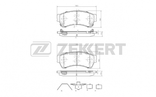 Колодки торм MAZDA 6 07- пер ZEKKERT GDB3501=2119602