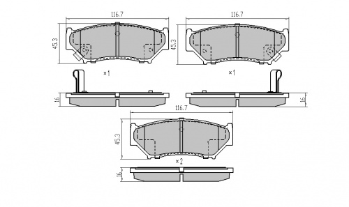 Колодки торм CHEVROLET TRACKER/SUZUKI GRAND VITARA пер JP GDB3182=238912