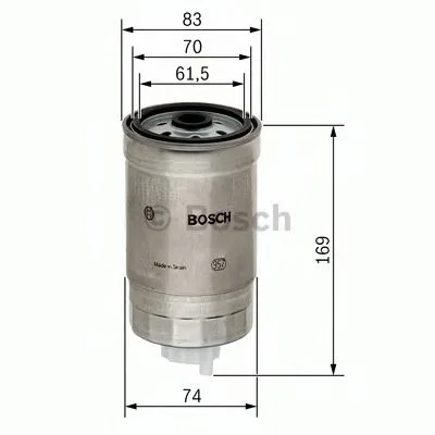 Фильтр топл HYUNDAI BOSCH WK853/14=KC103