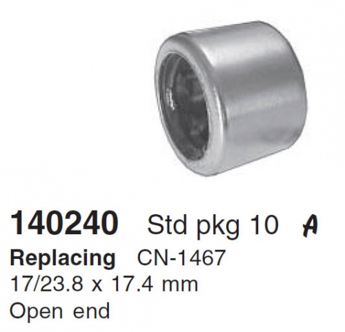 Детали генератора Подшип. генератора FORD TRANSIT 2.5 86-00 задний игольчатый CARGO (17x23.8x17.4)