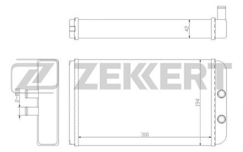 Радиатор отопителя FIAT DUCATO/PEUGEOT BOXER/CITROEN JUMPER 02-06/+RUS 06- ZEKKERT