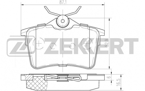 Колодки торм CITROEN BERLINGO 08- зад ZEKKERT GDB1799=2138200