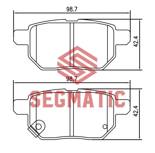 Колодки торм TOYOTA зад SEGMATIC GDB3454