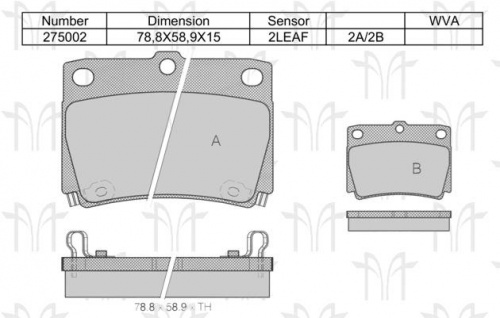 Колодки торм MITSUBISHI PAJERO зад RH GDB3239
