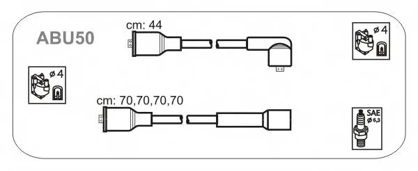 Провода в/в AUDI 80 1.8/2.0 JANMOR