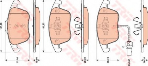 Колодки торм AUDI A4/A5 07- пер TRW GDB1814=2121911