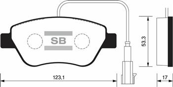 Колодки торм FIAT ALBEA пер SANGSIN GDB1579