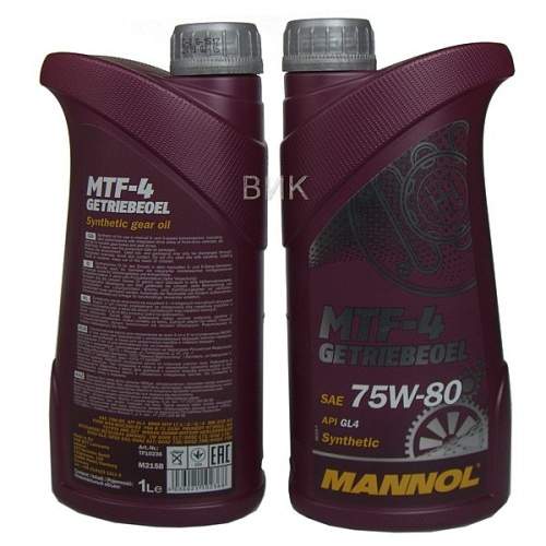 Масло тран MANNOL 75W80 MTF-4 GETRIEBEOEL GL4 1L