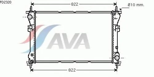 Радиатор ОЖ FORD TRANSIT 00-06 AVA