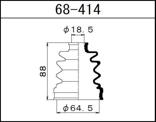 Пыльник ШРУСа HONDA CIVIC/STELS GUEPARD наружн MARUICHI (18.5x64.5x88)
