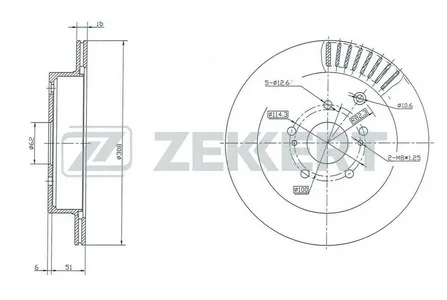 Диск торм SUZUKI VITARA/GRAND VITARA 98-05- задн ZEKKERT