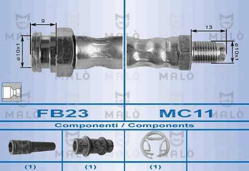 Шланг торм FIAT DUCATO пер MALO 8571