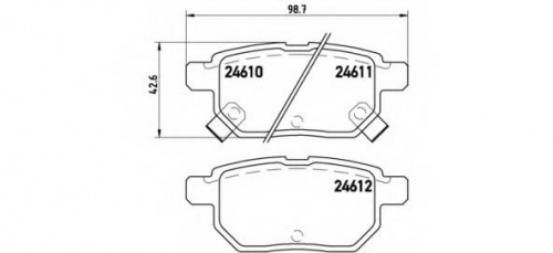 Колодки торм GW HOVER M4/TOYOTA зад HSB GDB3454