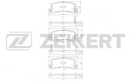 Колодки торм TOYOTA AVENSIS 97-03 зад ZEKKERT GDB3164