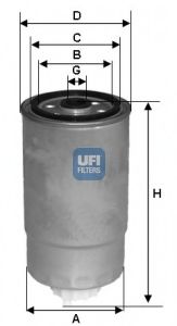 Фильтр топл FIAT/VW UFI WK842/2