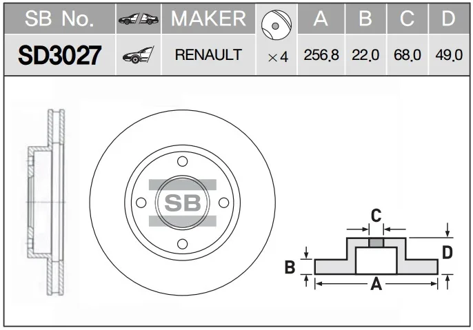 Диск торм NISSAN ALMERA N16/B10RS/P10/P11 пер SANGSIN
