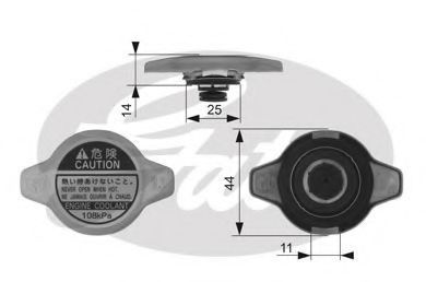 Крышка радиатора MITSUBISHI/MAZDA/SUZUKI GATES