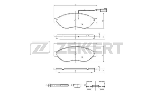 Колодки торм FIAT DUCATO 06- пер 15" ZEKKERT GDB1681 (+PFK572)