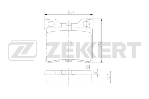 Колодки торм PEUGEOT 406/605 зад ZEKKERT GDB1276