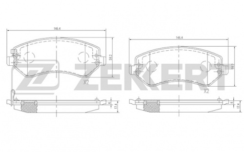 Колодки торм DODGE CARAVAN 15 пер ZEKKERT GDB4126