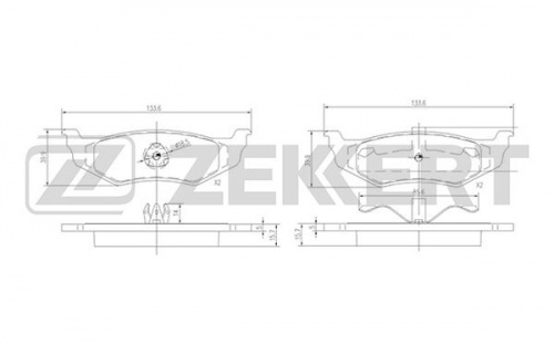 Колодки торм DODGE STRATUS зад ZEKKERT