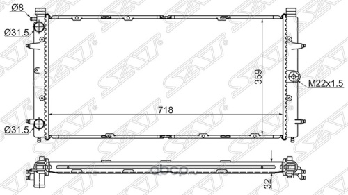 Радиатор ОЖ VW T4 92-03 AC0 SAT (722x377)