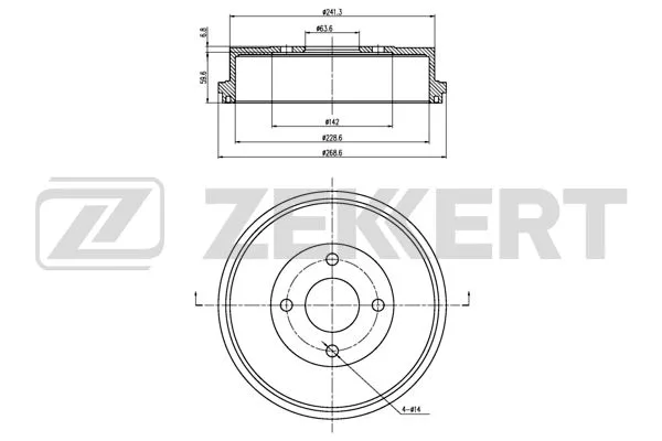 Барабан торм FORD MONDEO I/II ZEKKERT (230mm)