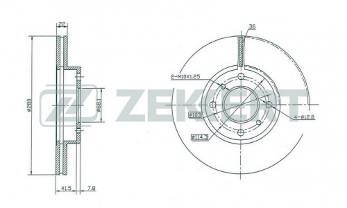 Диск торм NISSAN N16/P11 пер ZEKKERT DF4169=DI108