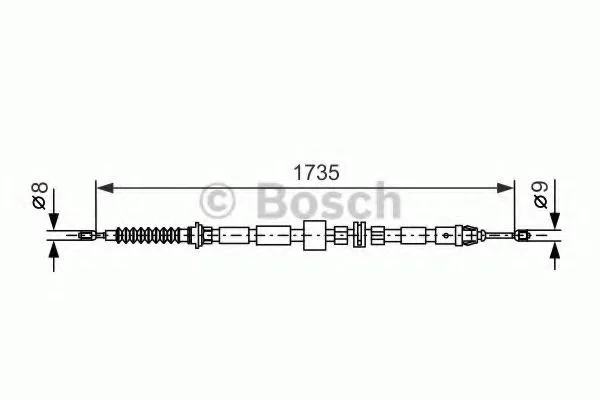 Трос ручника FORD MONDEO III SED/HB BOSCH