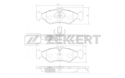 Колодки торм MB SPRINTER/VW LT зад ZEKKERT GDB1262=259700