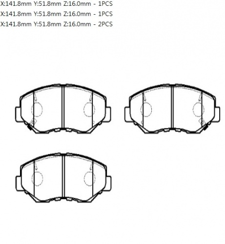 Колодки торм HONDA CR-V II пер HSB GDB3325