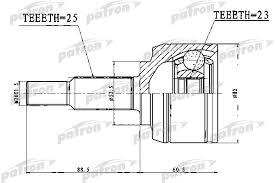 ШРУС RENAULT MEGANE III/FLUENCE/CAPTUR наружн METELLI (25x33)