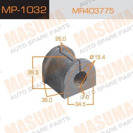 Втулка стаб MITSUBISHI OUTLANDER 03- зад MASUMA (16mm) MSB-CU20R