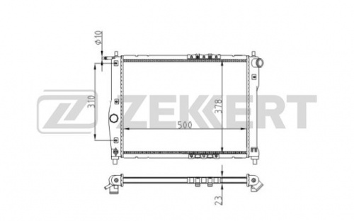 Радиатор ОЖ CHEVROLET LANOS -AC ZEKKERT DWA2039=DW2039