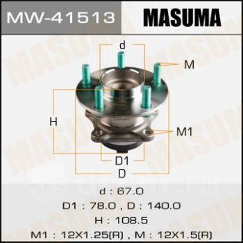 Подшипник ступичный MAZDA 6 08- зад MASUMA