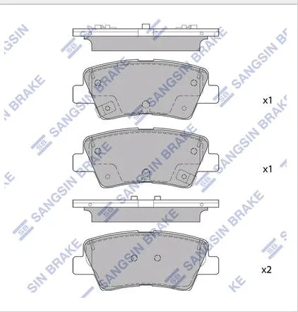 Колодки торм HYUNDAI SONATA/OPTIMA 16- задн SANGSIN