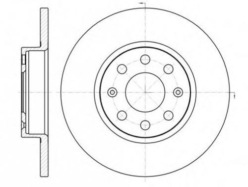 Диск торм OPEL CORSA D/PUNTO пер BLITZ (256.8x22)