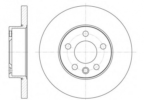 Диск торм VW Т4 96-03 пер 15" невент REMSA DF2810