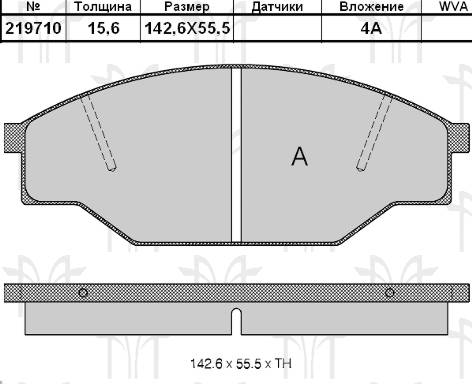 Колодки торм TOYOTA AVENSIS 97-03 пер RH GDB1181S