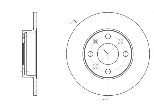 Диск торм OPEL KADETT E/CORSA пер RH (236x10)