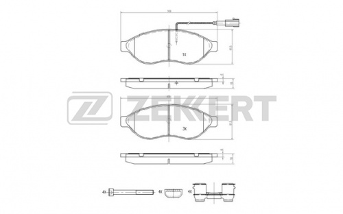 Колодки торм FIAT DUCATO 06- пер 15" ZEKKERT GDB1681 (+PFK572)