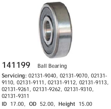 Детали генератора Подшип. генератора 17x52x15 CARGO