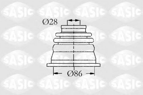 Пыльник ШРУСа RENAULT SYMBOL/LAGUNA II внутр лев SASIC 303943 (28mm)