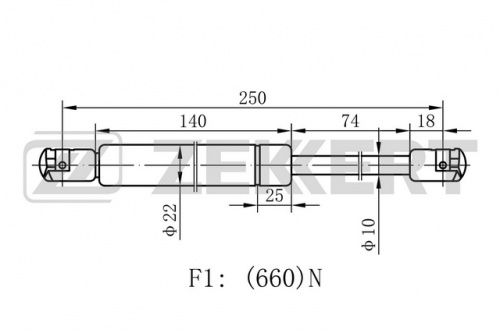 Амортизатор капота FORD MONDEO III ZEKKERT